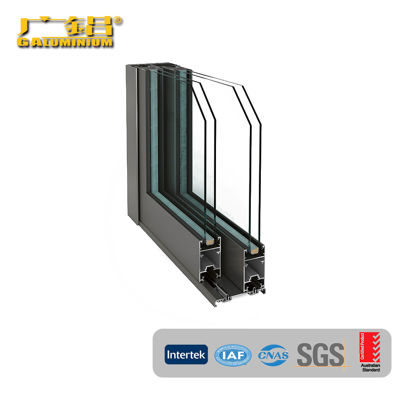 Porte coulissante électrique automatique en aluminium